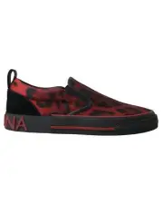 Dolce & Gabbana Leopard Print SlipOn Sneakers CS1606 - Loafers - Black And