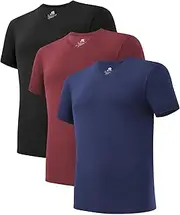 [DAVID ARCHY] Men's 3 Pack Micro Modal & Cotton Undershirts Soft Short Sleeve T-Shirts for Men