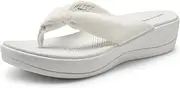 [DREAM PAIRS] Platform Flip Flops for Women Cushioned Thong Sandals with Soft Eva Foam Insole Lightweight Lycra fabric Comfort Dressy Slides Slippers for Summer Beach