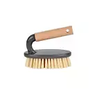 Eco Bamboo Scrubber Brush - Tile & Grout Cleaner, Comfortable Grip Handle