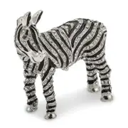 Bejeweled ZELDA Zebra Bling Full Crystal Trinket Box