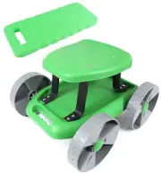 Garden Stool with Wheels, Lightweight Garden Scooter Rolling Seat Cart with Tool