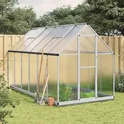 Greenhouse for Outdoors, Polycarbonate Greenhouse with Quick Setup Structure and Roof Vent, Aluminum Large Walk-in Greenhouse for Outside Garden Backyard, 334 x 169 x 202 cm