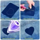 20Pcs/Set 5 Color DIY Iron on Denim Fabric Patches For Clothing Jeans R Kit W4M7