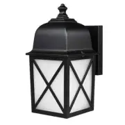 Feit Electric Flame effect 13-in H Black Dark Sky Integrated Outdoor Wall Light