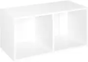 ClosetMaid Cubeicals 2 Cube Storage Shelf Organizer Bookshelf, 2-Cube, White
