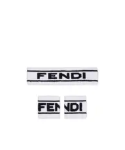 Fendi Headband And Wristband Set One size White