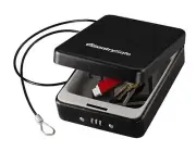 Security Lock Box Safe Small Travel Home Money Secure Steel Solid Gun Heavy Duty