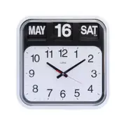 Leni Bankers Wall Clock With Calendar 43x43cm White