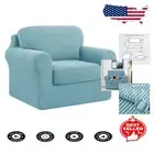Wear-Resistant Sofa Slipcovers - 3-Piece Checkered Set for Loveseats and Chairs