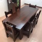 《台灣出貨》全實木長方形餐桌椅組合（一張2米長餐桌+8張椅子）