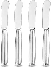 VANRA Spreader Knife Set 4-Piece Butter Knife Stainless Steel Cheese Knife Set for Jams and Cream (4-Piece Butter Knife)