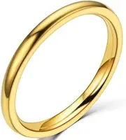[Jude Jewelers] 1.5 MM Stainless Steel Stackable Ring Wedding Band