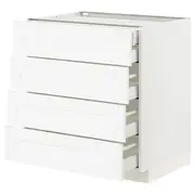 METOD / MAXIMERA base cb 4 frnts/2 low/3 md drwrs, white Enköping/white wood effect, 80x60x80 cm