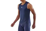 Skins Men's 3-Series Activewear Tank Top Navy Blue