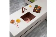 AGUZZO Stainless Steel Kitchen and Laundry Sink - 510mm Single Bowl - Rose Gold - Top/Under Mount