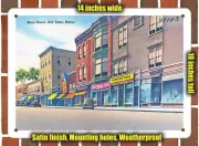 METAL SIGN - Maine Postcard - Main Street, Old Town, Maine 1