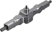 IOIUSKKU Gray Aluminum Alloy Rear Gear Box housing for WPL 1/16 D12 Metal Front 1/16 RC Truck Car Upgrade Parts, Titanium Color
