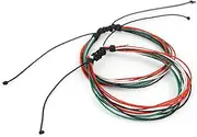 [YIKIADA] Palestine Bracelet Handmade Adjustable Free Palestinian Flag String Thread Bracelets Save Gaza Rope Wrap Bangles for Men Women 2 Pack