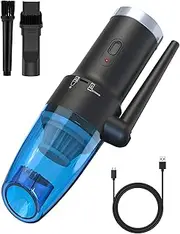 Cordless Compressed Air Duster, 2 in 1 Handheld Vacuum/Air Blower Rechargeable, 6000mAh, Fast Charging, 60000 RPM, Compressed Air Cans for PC/Keyboard/Car/Electronic Device/Pet House Dust Cleaning