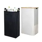 Decorative Clothes Storage Container Mesh Laundry Bag Capacity Hamper