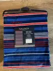 Nautica Beach Pool Towel 100% Cotton Logo 35x66 Navy, Blue, Red & White Stripes