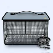Folding Fish Guard Net Metal EVA Bucket Live Fish Barreled Fishing Box Storage