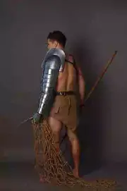 Medieval Steel Retiarius Greek Pauldrons Shoulder & Bracer Gladiator Halloween