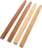 Kisangel 4 Pcs Hardwood Knife Handle Hatchet Handle Gardening Hand Tools Wood Hammer Tool Garden Accessories Brown Wooden