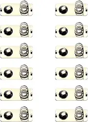MACHSWON 10 Pcs AAA Batteries Metal Battery Spring Contact Plate 20x9MM Two-way Card Slot Bipolar Plate Conversion Spring Nickeling Plate Contact Terminal for Remote Control Battery Charger