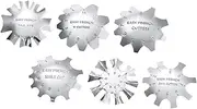 Healeved Nail Stencils Set 6pcs Metal Manicure Nail Art Tool Curves for Salon Home Use