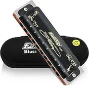 [East top] Diatonic Harmonica in C, Blues Harp Diatonic Mouth Organ Harmonica C Key 10 Holes 20 Tones, Top Grade harmonica for Adults, Professionals, Beginners and Students