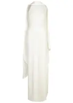 Solace London Dahlia Scarf-effect Maxi Dress - Cream - 10 (UK10 / S) 10 (UK10 / S)