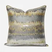 CVBFDB Gold Coffee Color ometric Ripple Pattern Living Room Sofa Cushion Set Gold Lines Hotel Villa Pillow