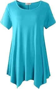 [LARACE] Womens Swing Tunic Tops Loose Fit Comfy Flattering T Shirt