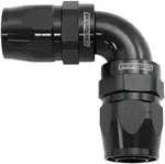 Aeroflow 90 Deg -10An to -10An Cutter Full Flow Hose Ends Black - AF853-10-10BLK