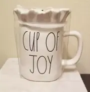 Rae Dunn "Cup Of Joy" Mug w/ Flower and BeeTopper Spring Summer Floral New