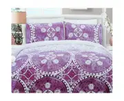 225tc Kasbah Mandala Cotton Rich Easy Care Quilt Cover Set Queen