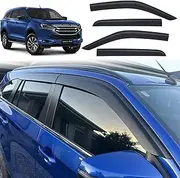 SUERAUTO4X4 Weather Shields for Isuzu MU-X MUX Accessories 2021-2025, Weathershields Wind Deflectors Window Visors Sun Rain Guard Injection Tinted Smoke Black Car Exterior, 4PCS Set