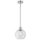 Innovations Athens 8" LED Pendant, Chrome/Seeded Sphere - 516-1S-PC-G124-LED