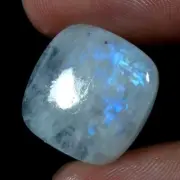 26.25 Cts Natural Blue Rainbow Moonstone Facet Cabochon Specimen jewelry makin