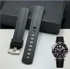 Watch Strap For Omega Seamaster 300 300M 41mm - Black 20mm Curved Ended Rubber
