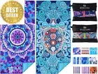2 Pack XL Microfibre Beach Towels 180x80cm - Quick Dry, Sand Free, Travel
