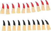 BIUDECO 20pcs Halloween Finger Nail Props Glow The Dark Scary Fingernails for Dragon Costume Comfortable Fit for Finger Halloween Party Accessories