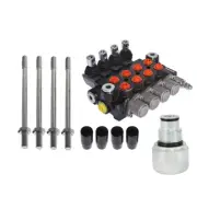 4 Spool Hydraulic Acting Control Valve 11 GPM +Conversion Plug NEW