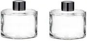 2Pcs 50ml/1.7oz Glass Diffuser Bottles Aroma Bottles Diffusers Vase Fragrance Accessories Use for DIY Replacement Reed Diffuser Sets Craft Projects Wedding Party
