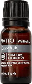Natio Wellbeing Grapefruit Pure Essential Oil 10 ml - Energising & Invigorating Citrus Essential Oil - Uplift the Spirit & Brighten the Mood - Vegan Friendly & Made in Australia