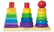 Shape Sorter Educational Toy Wooden Stacking Tower Toddler Geometric Shapes Toys