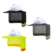 3 Combo Pack Hard Hat Sunshield Full Brim Neck Sunshade/ Black, Grey, Yellow