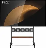 FITUEYES Mobile TV Cart with Wheels for 40 to 85 Inch LCD LED Screen TV Rolling TV Stand with Height Adjustment, Trolley Floor Stand